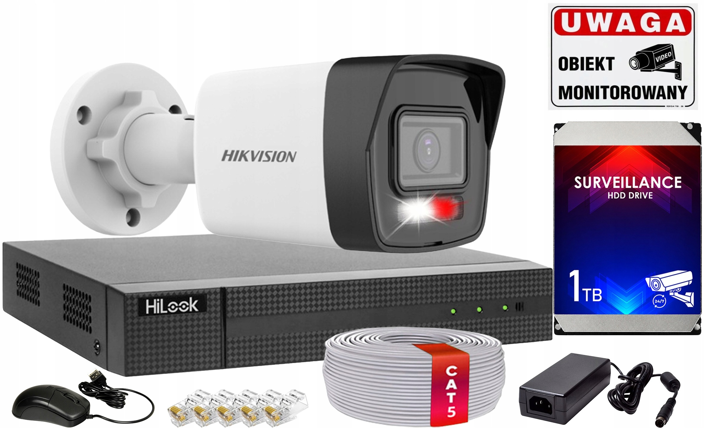 Monitorovací set Hikvision 4Mpx kamera DS-2CD1041G2-LIU