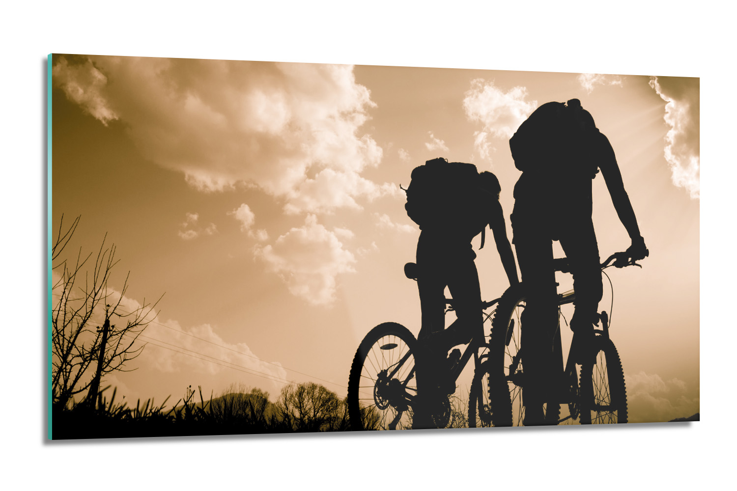 dekor Bicykel nástenný výlet 120x60 tvrdený