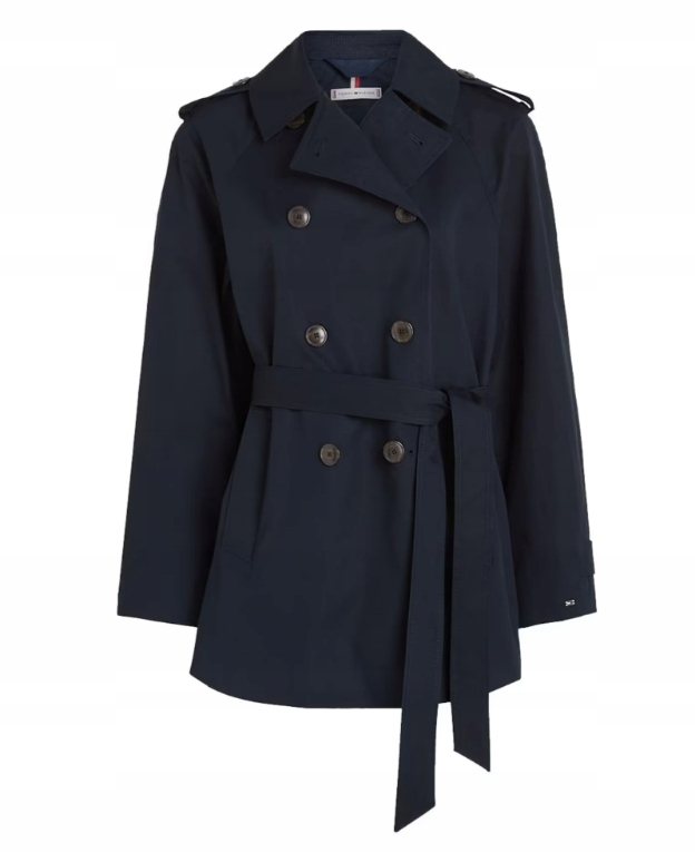 Tommy Hilfiger, dámský bavlněný trenčkot, tmavě modrý, vel. 38