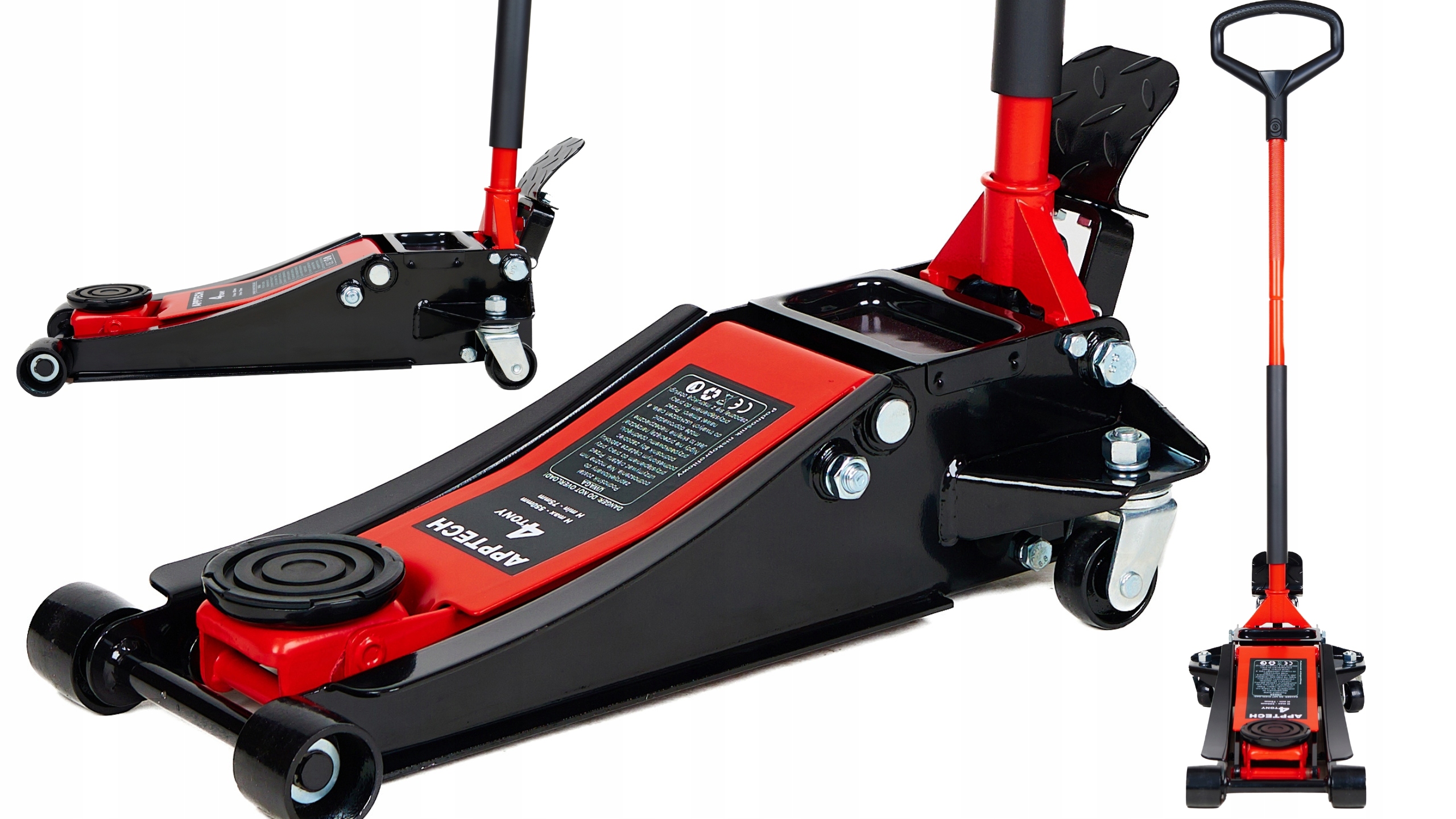 PODNOŚNIK NISKOPROFILOWY ŻABA 4T 4 TONY 72-550mm 2-TŁOK+GUMA+SZYBKI PEDAŁ