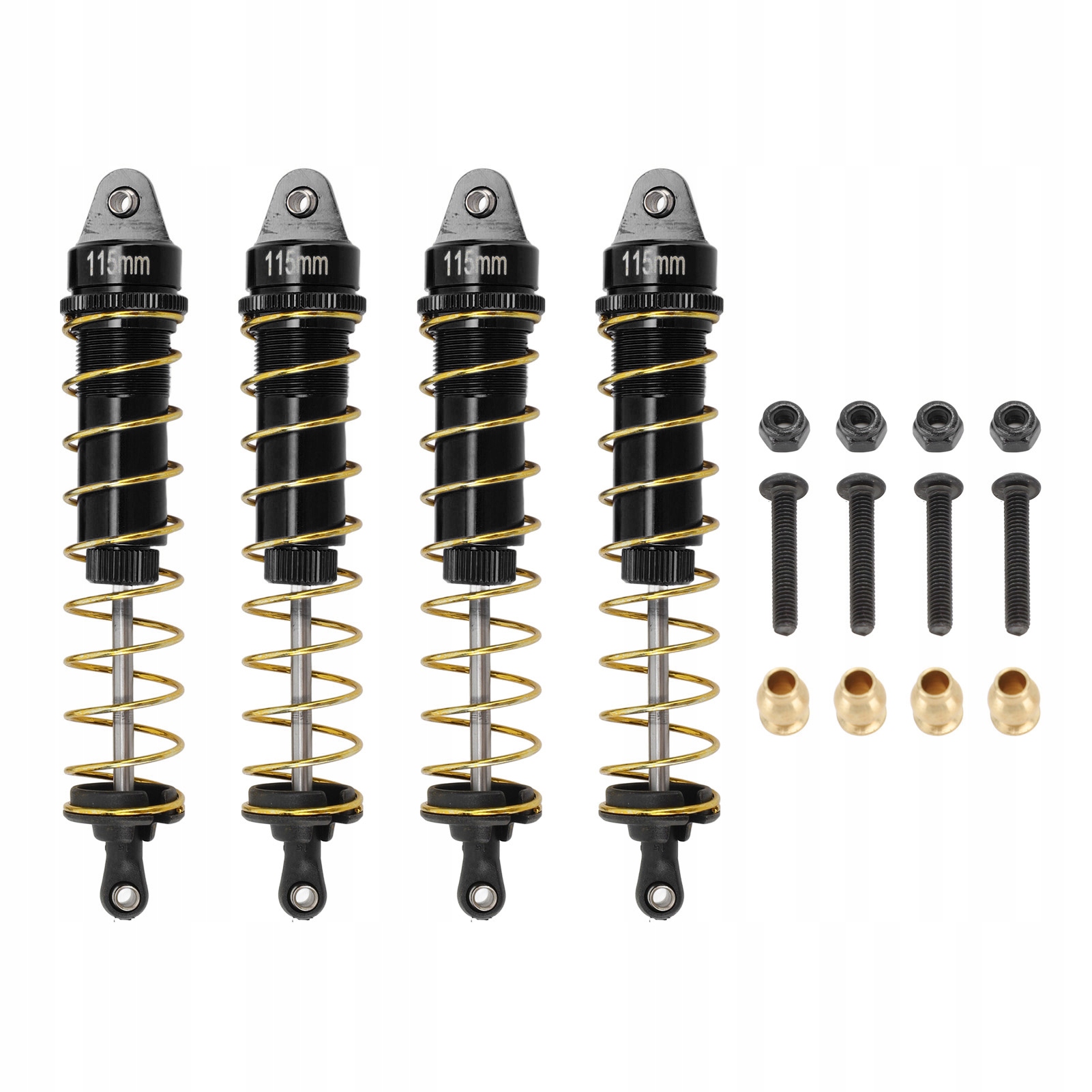 4 SZT. AMORTYZATOR ZE STOPU ALUMINIUM 115 MM