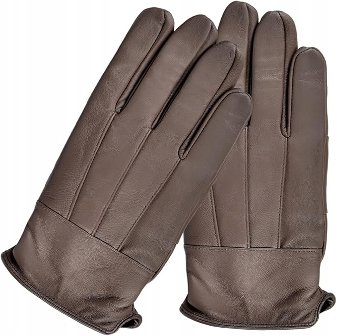 Pánské Kožené Rukavice Zimní Ovčí Kůže L – teplé, měkké, elegantní