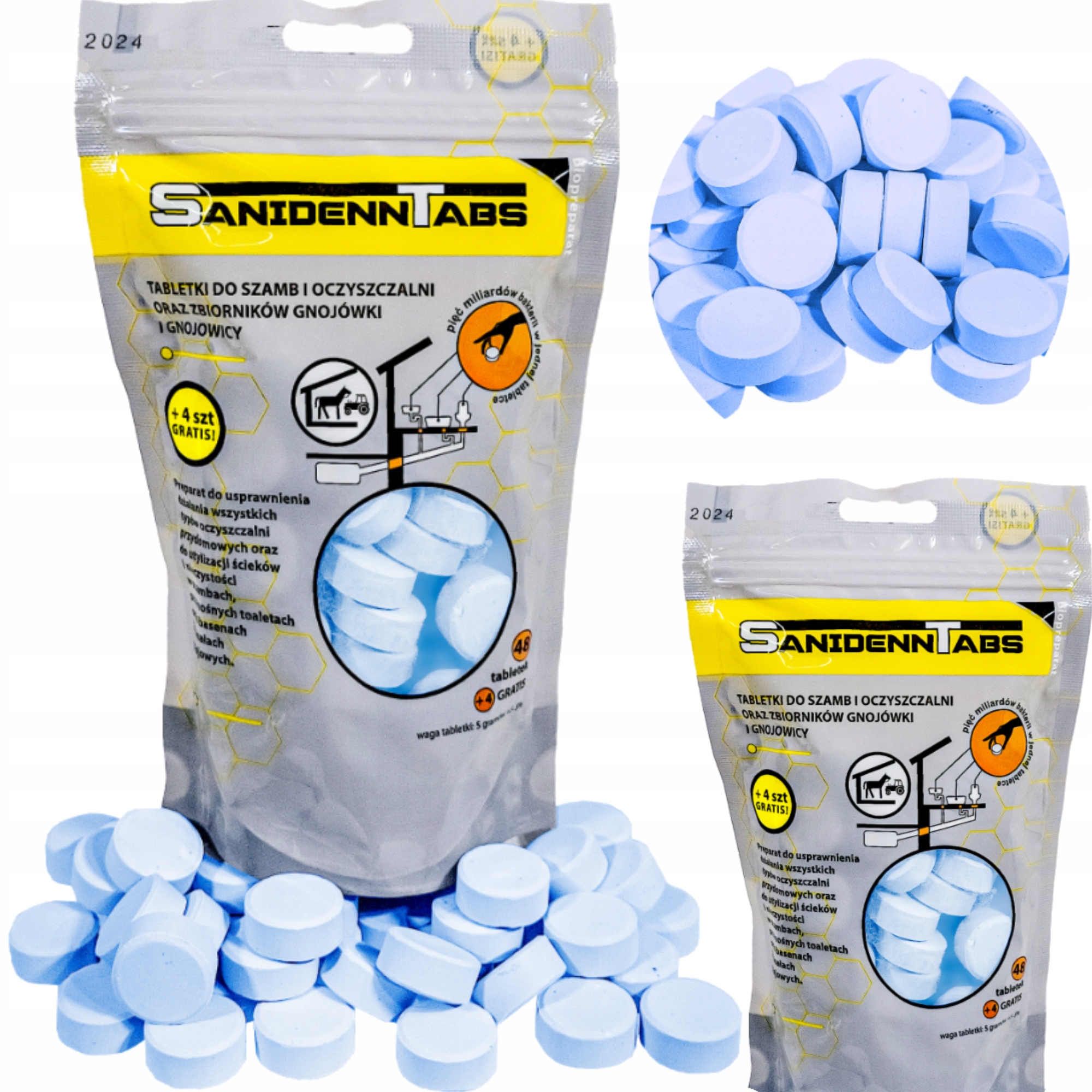 Bakterie Do Szamba Tabletki Do Oczyszczalni Sanidenn Tabs Bio Preparat 2opk