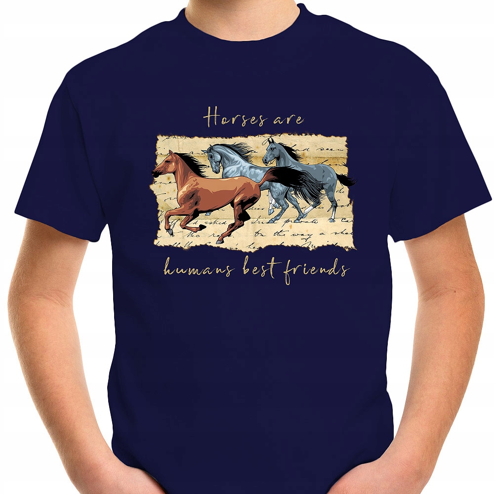 T-SHIRT KOSZULKA DLA DZIECKA KONIE 152 SUPER JAKOŚĆ
