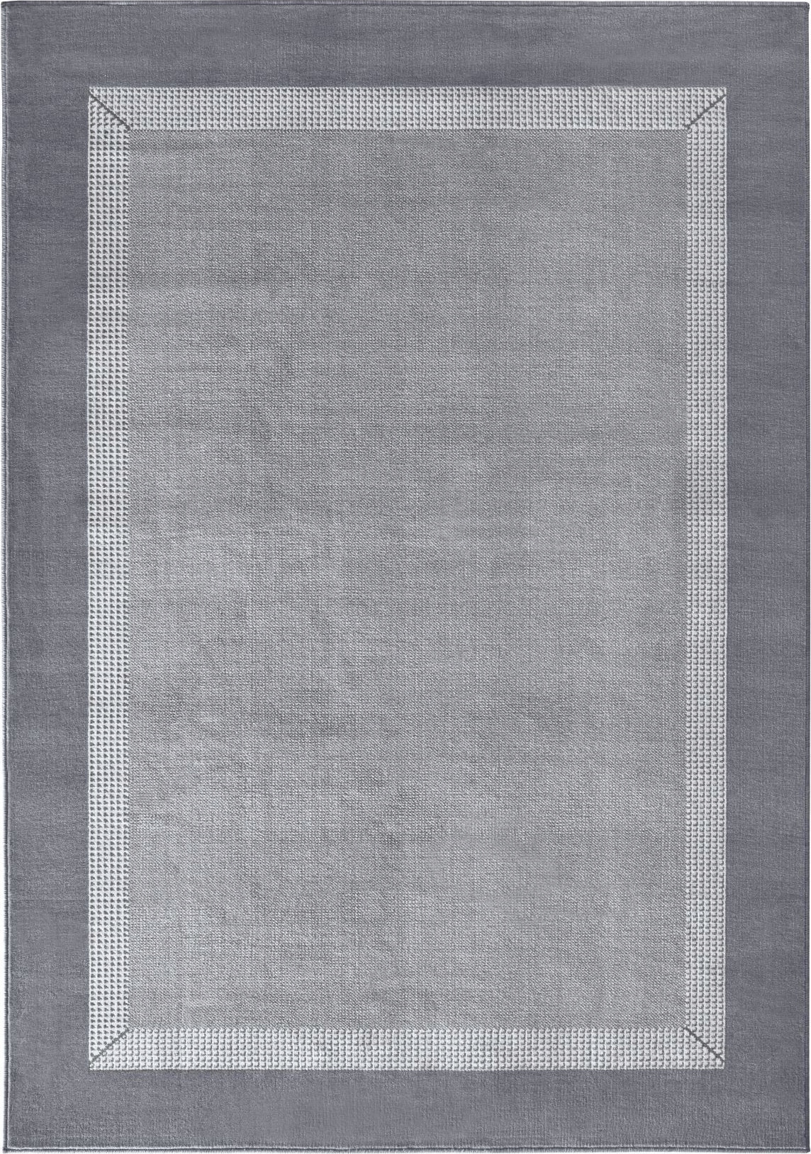 Koberec do obývacího pokoje o rozměrech 120 x 170 cm, šedý vzor s měkkým vlasem