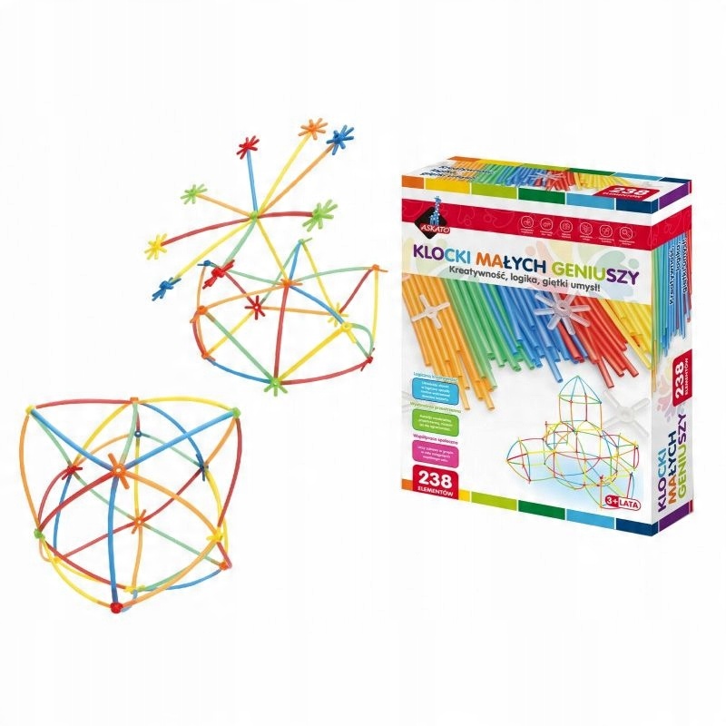 

Klocki Małych Geniuszy Słomki 3D 238 El. 3+ Askato