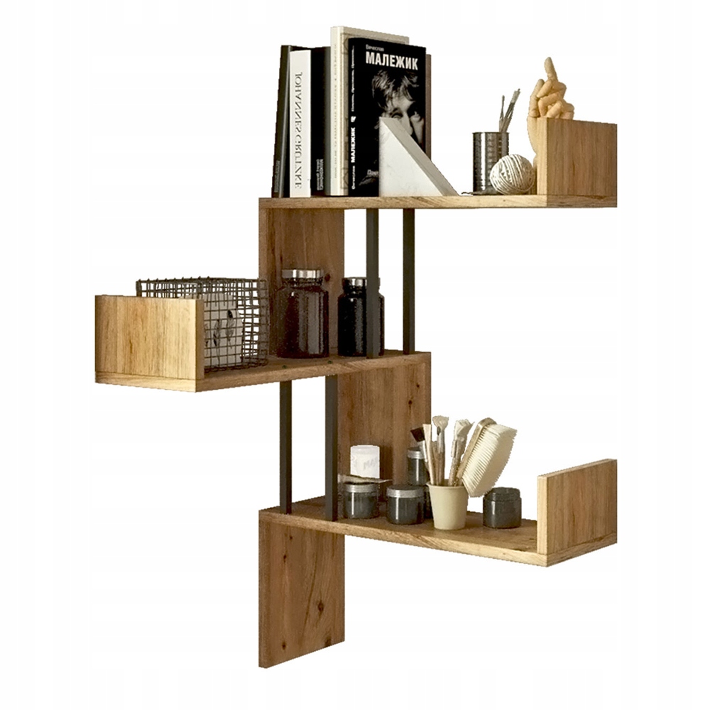 Rohová police Vigge 60 cm borovice atlantická