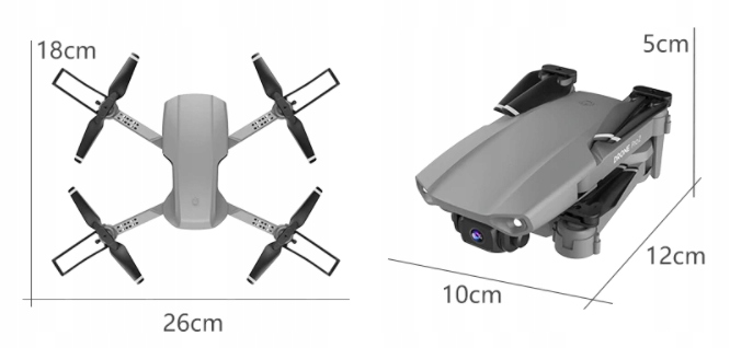 DRON E99 PRO 2 KAMERY 4K WIFI HD ZOOM 50x 40min Število propelerjev 8