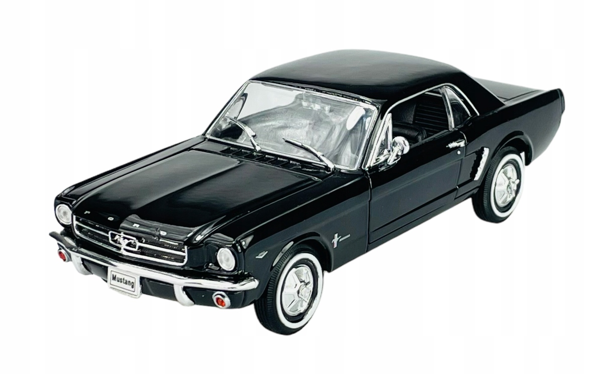 Welly 1964 1/2 Ford Mustang Kupé Černá 1:24 Nový Kovový Model 22451