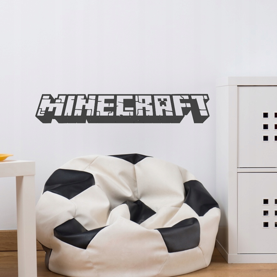MINECRAFT NAKLEJKA Napis NA ścianę Naklejki L Marka bez marki