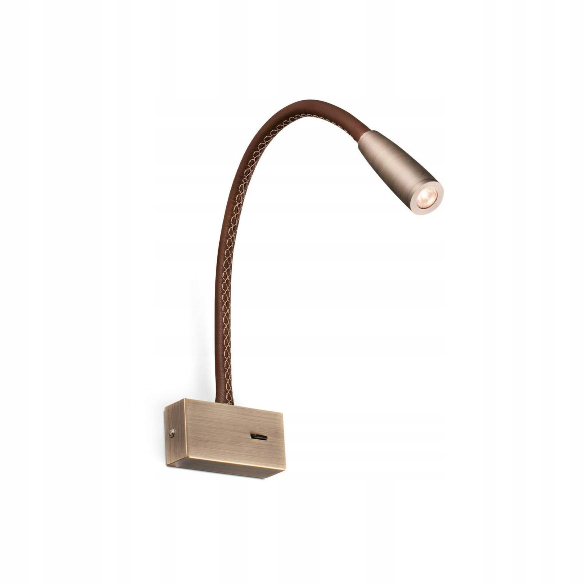 Faro Lead nástenná čítacia lampa, bronzová, flexibilné rameno, Led