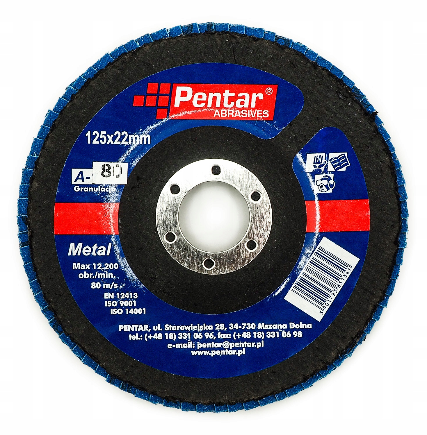 

Ściernica Lamelowa Gr 80 A-80 125x22 Metal Pentar
