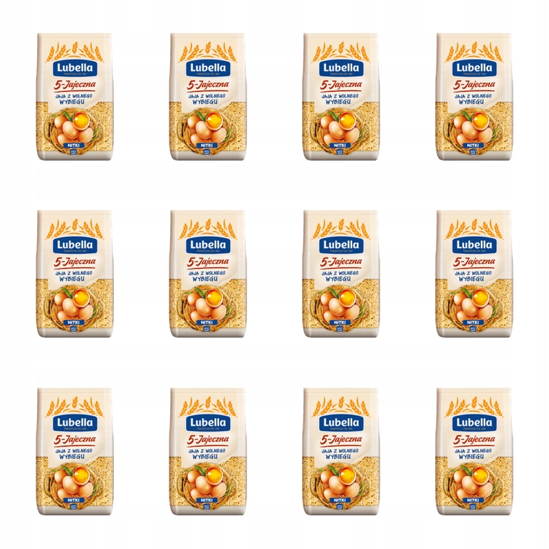 Lubella Vajíčková 5 vajec Těstoviny nudličky 400 g X12