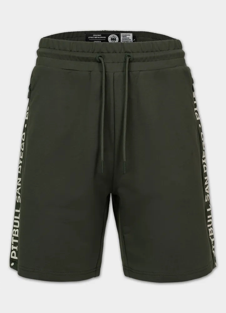 Pánské teplákové šortky Pitbull Tape Parker s krátkými kraťasy a nápisy na bocích