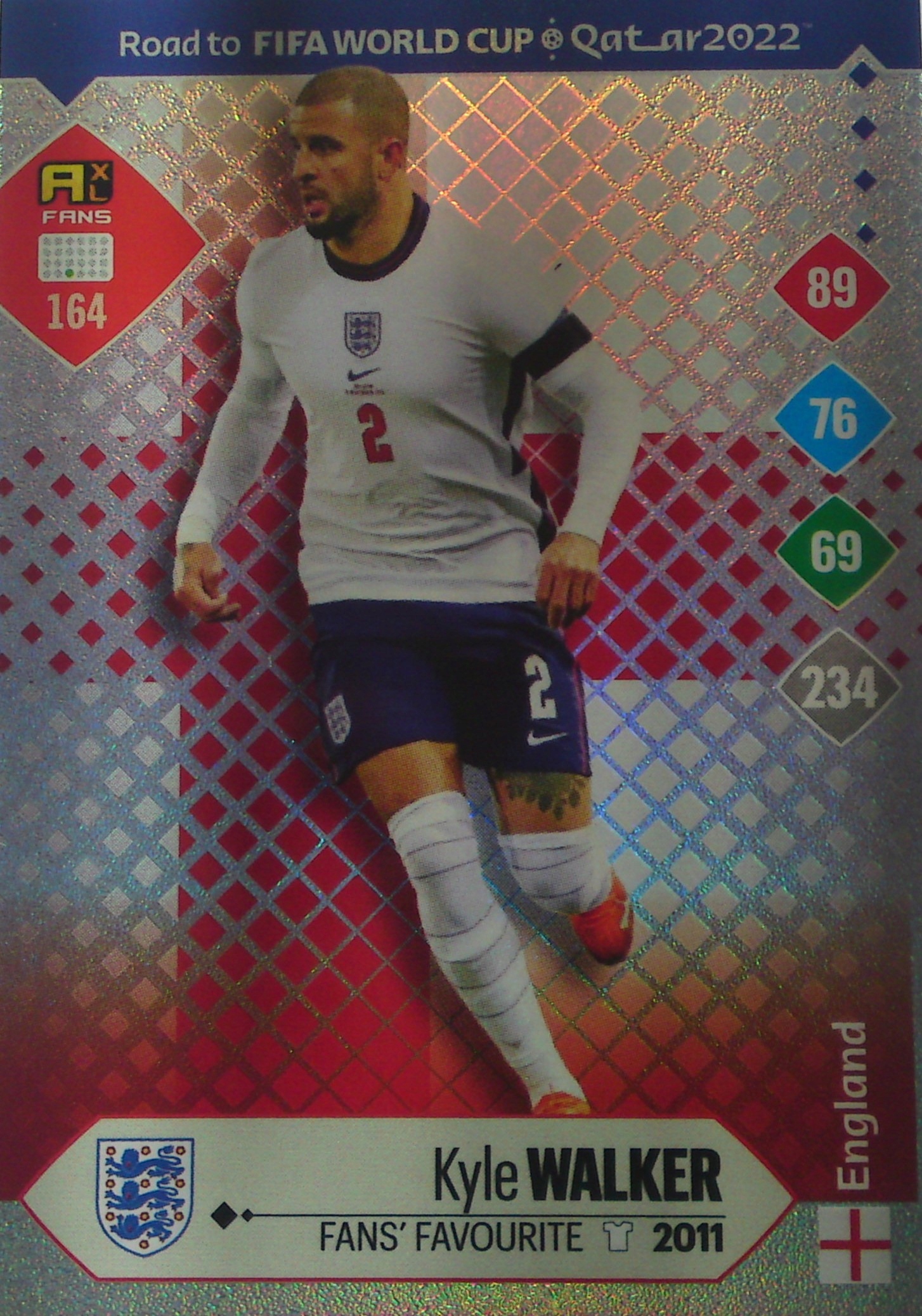 Panini Road Fifa World Qatar 2022 Fans' Favourite Kyle Walker 164