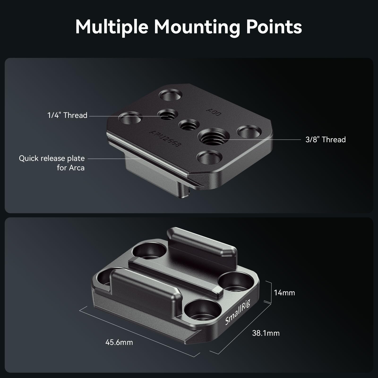 SMALLRIG Adapter Aluminiowy Uchwyt do GoPro Hero 12/11/10/9/8/7 — miniatura 4