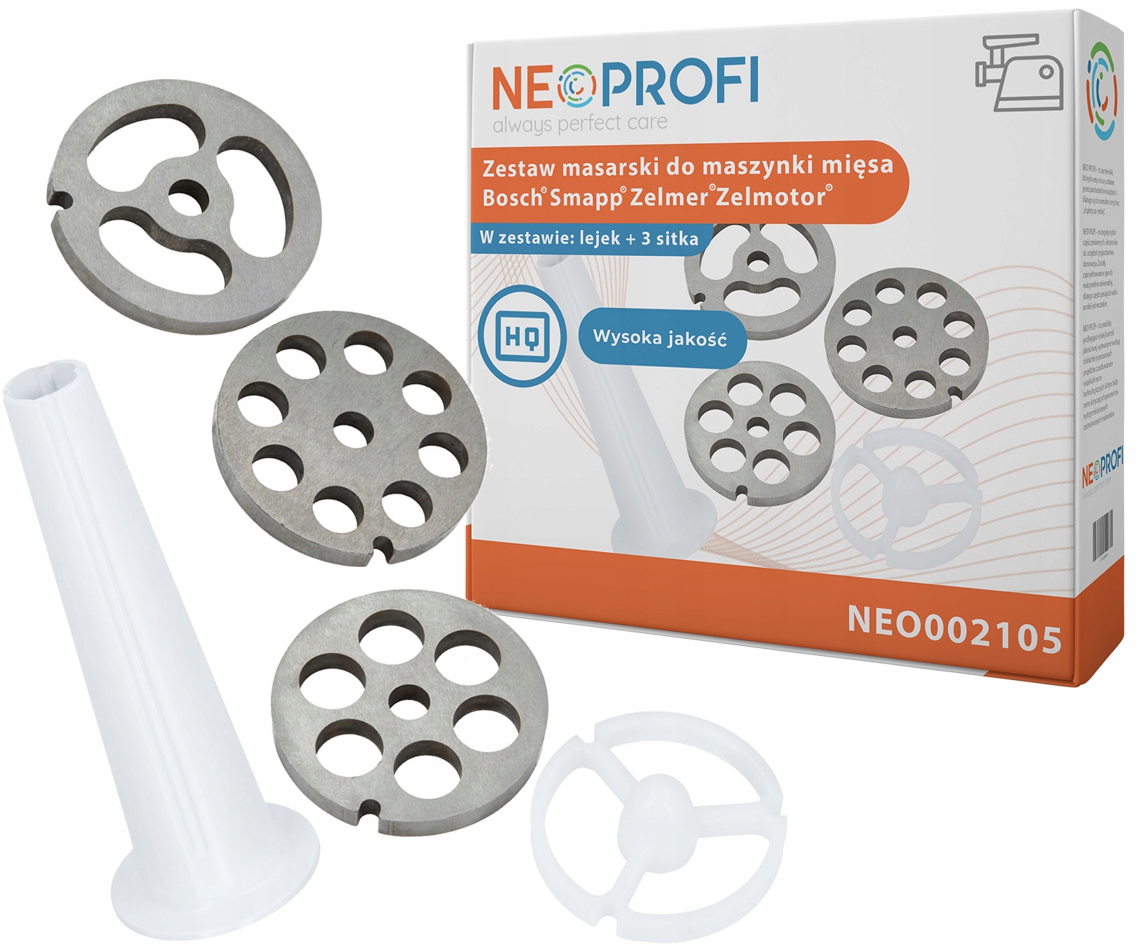 Zestaw masarski maszynki do mielenia Zelmer nr5 3x sitko wkładka nasadka