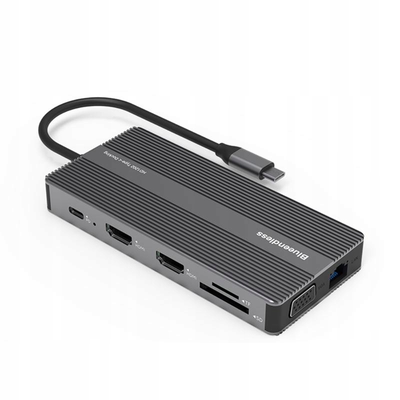 Adapter HUB 12W1 USB-C 3.0 HDMI 4K RJ45 SD Macbook