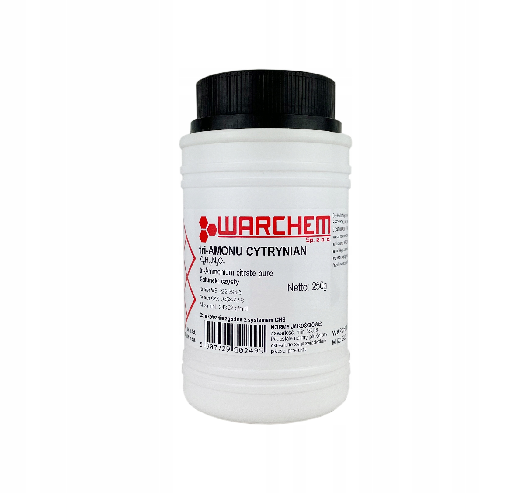 

Cytrynian tri- Amonu czysty 250g Warchem
