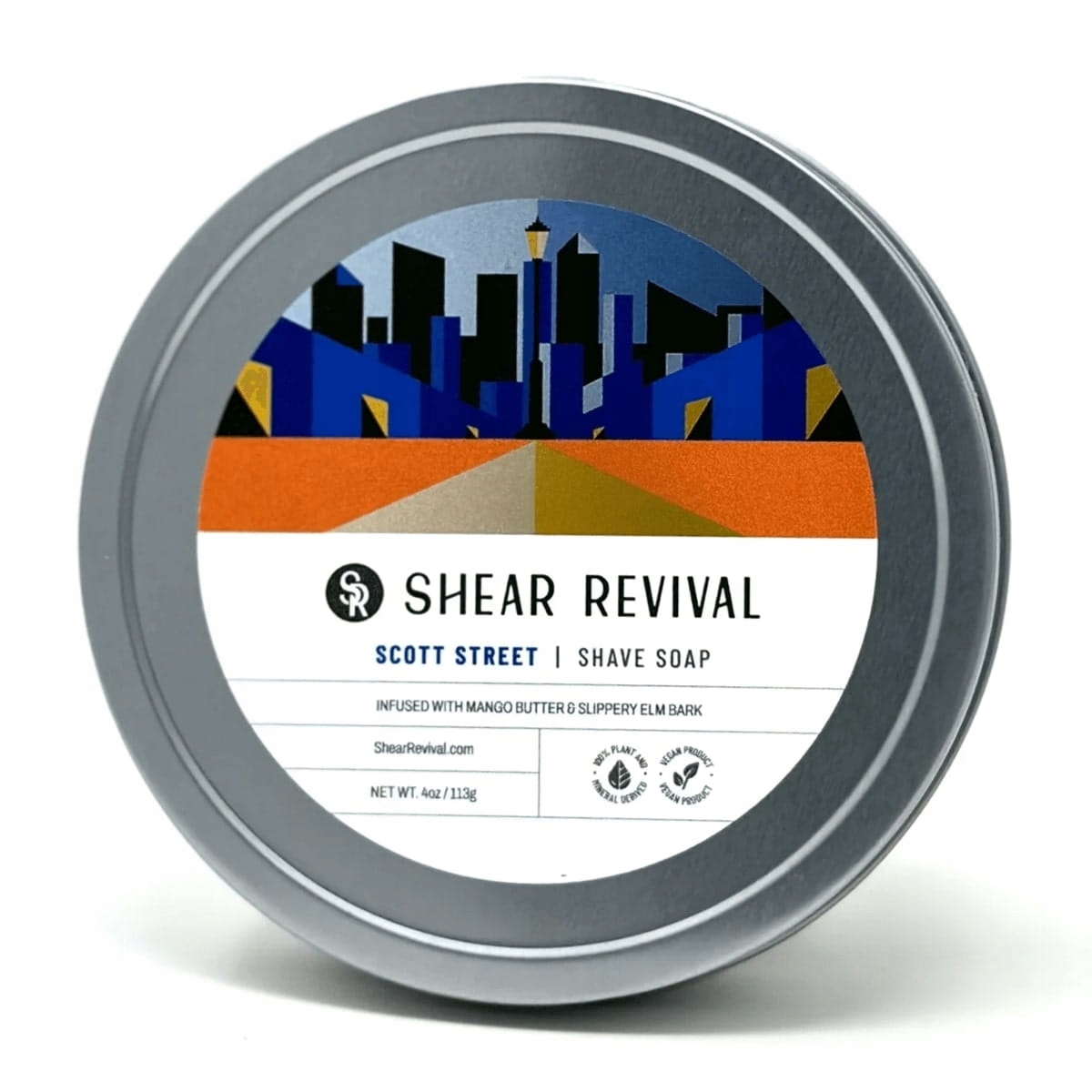 Shear Revival mýdlo na holení Scott Street Bay Rum & Lime 113 g