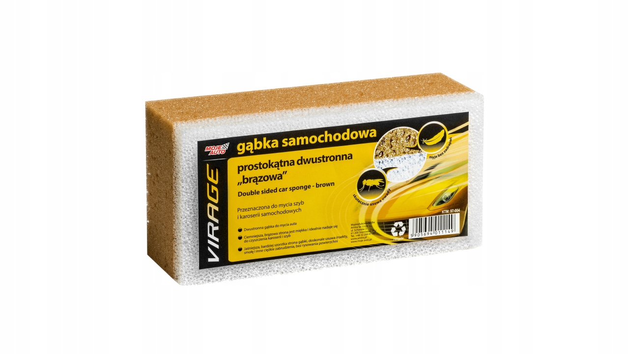 VIRAGE GĄBKA SAMOCHODOWA PROSTOKĄTNA DWUSTRONNA