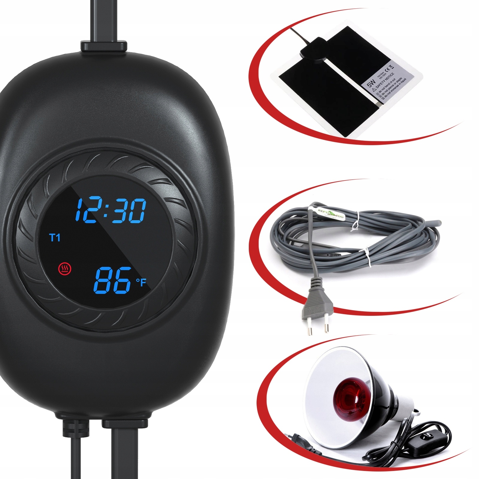 Digitální Termostat Den A Noc Elektronický LCD Vodotěsná Sonda Repti-zoo