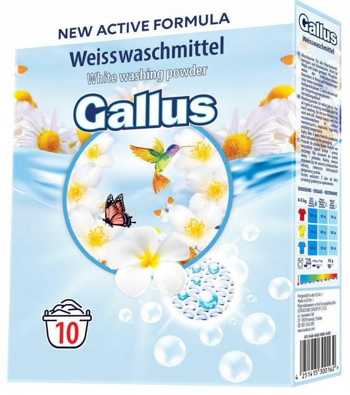 

Gallus Proszek do Białych Tkanin 10pr 650g Niemcy