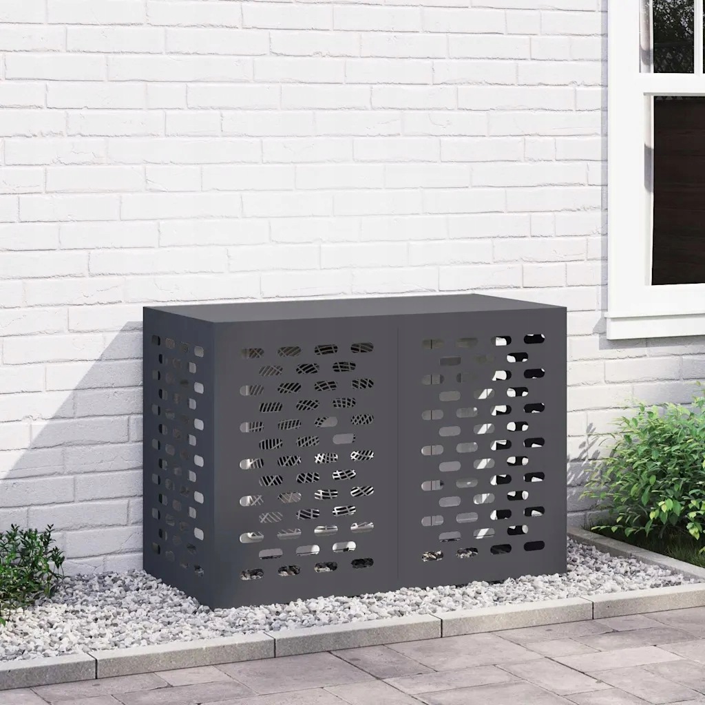 vidaXL Ochrana klimatizace Antracit 100 x 50 x 70 cm Ocel