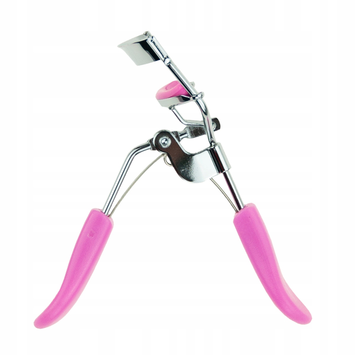 ZALOTKA DO RZĘS Z GUMOWYMI NAKŁADKAMI PODKRĘCAJĄCA PODKRĘCA RZĘSY MAKIJAŻ Kolor dominujący odcienie szarości i srebra