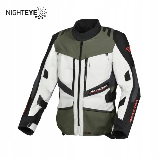 Macna Výpredaj Domácej Bundy Motorcycle Jacket Light Grey/green/black Kolo