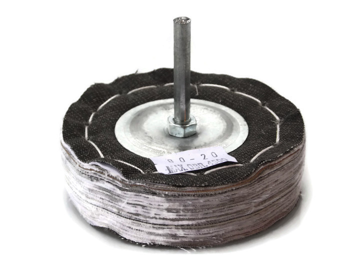 Gruba Tarcza Polerska Bawełniana Trzpień 80x20mm