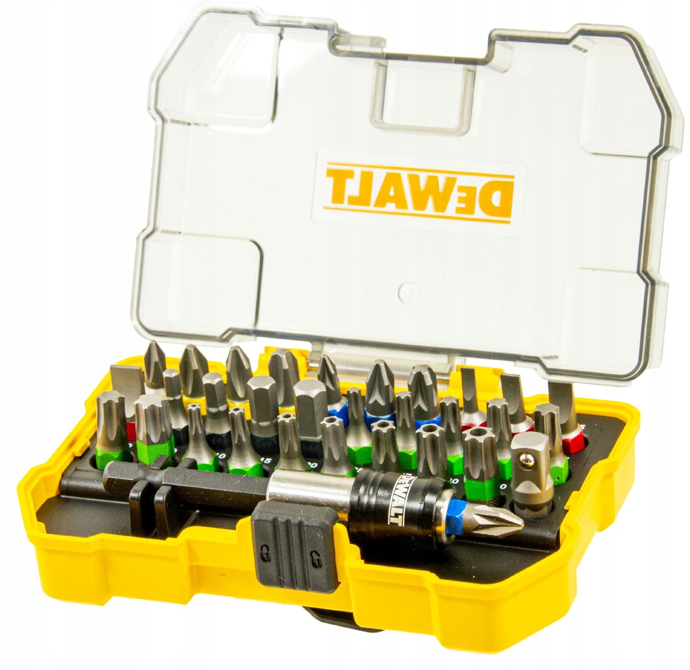 DeWALT DT7969 zestaw bity uchwyt 32szt Typ grotu Philips płaski Torx