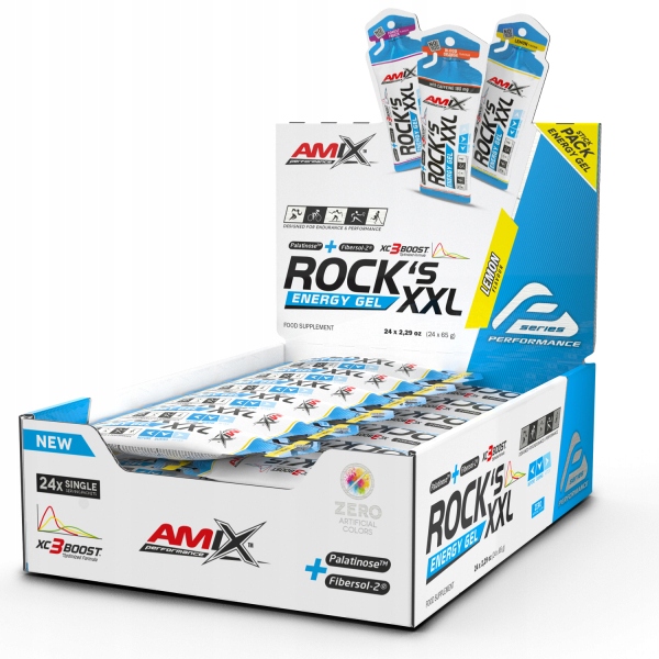 24x Rocks Energy Gel XXL 65g lemon