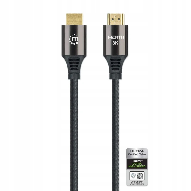 Manhattan 355940 kabel HDMI 2 m HDMI Typu A (Standard) Czarny Długość kabla 2 m