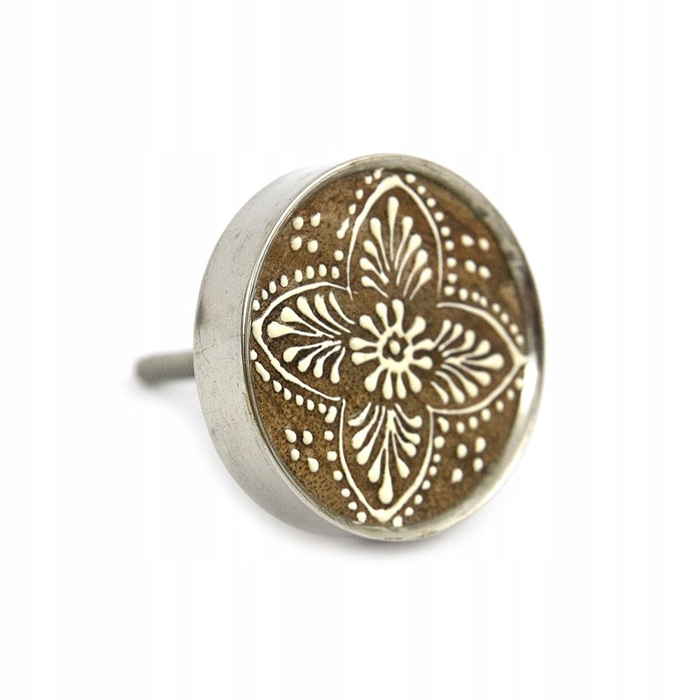 

Gałka Do Mebli Srebrna Brązowa BIAŁA4,5x6cm Drewno