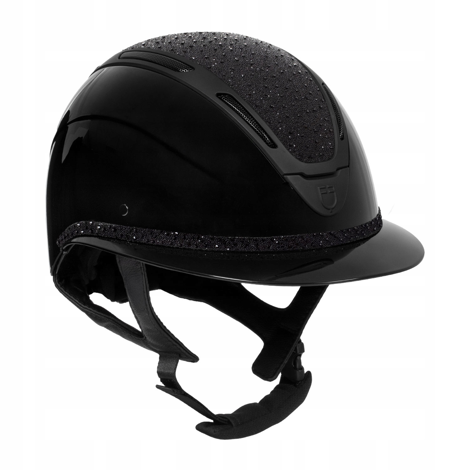 Equestro, Kask jeździecki Apocalipse, Glossy Black M(55-57)
