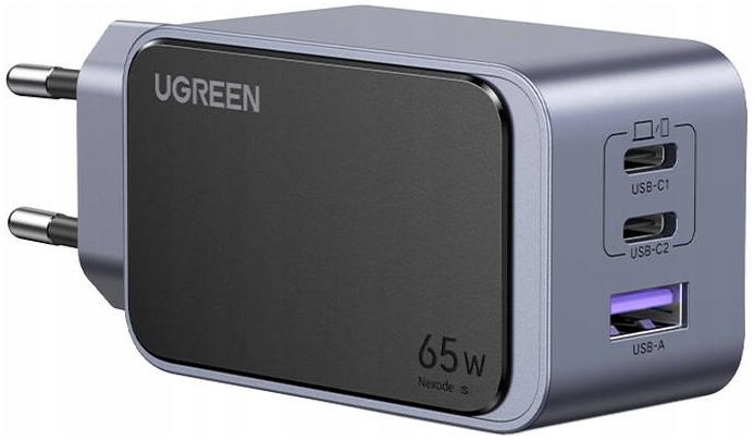Síťová nabíječka Ugreen Nexode Air 65W, Usb 2x Usb-c (šedá)