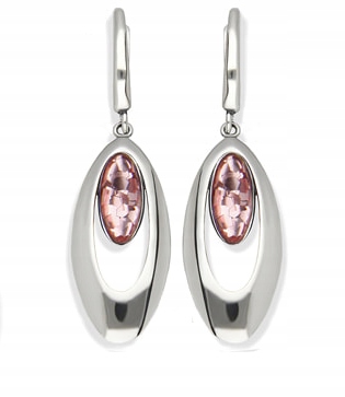 Stříbrné Náušnice Opalizující K670 stříbro 925 dlouhé houpací