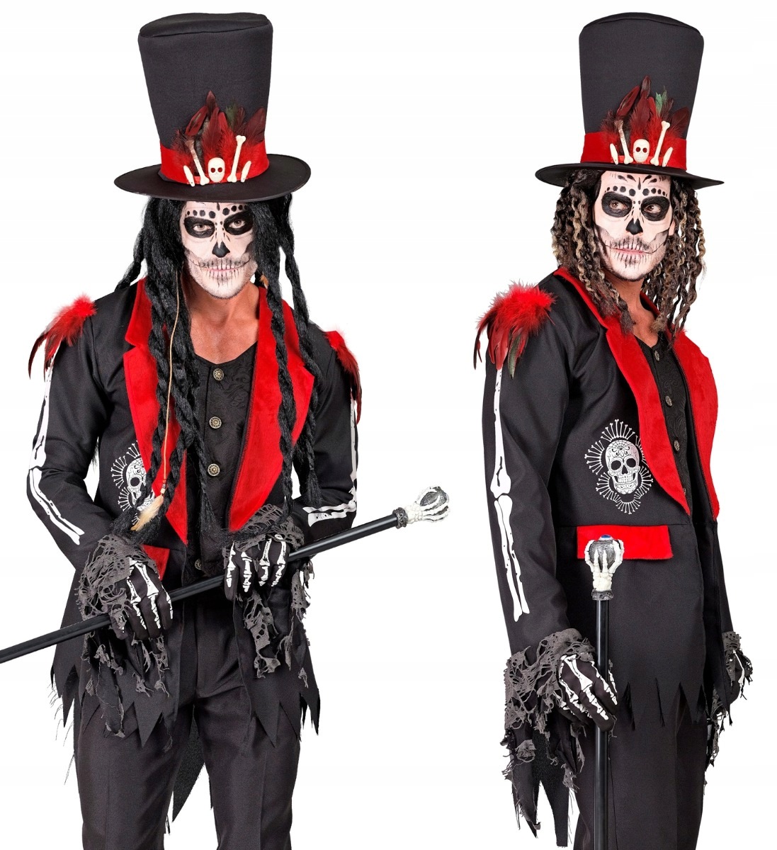 Kostým Šamana Voodoo Mexický Dia De Los Muertos Čaroděj Horor S
