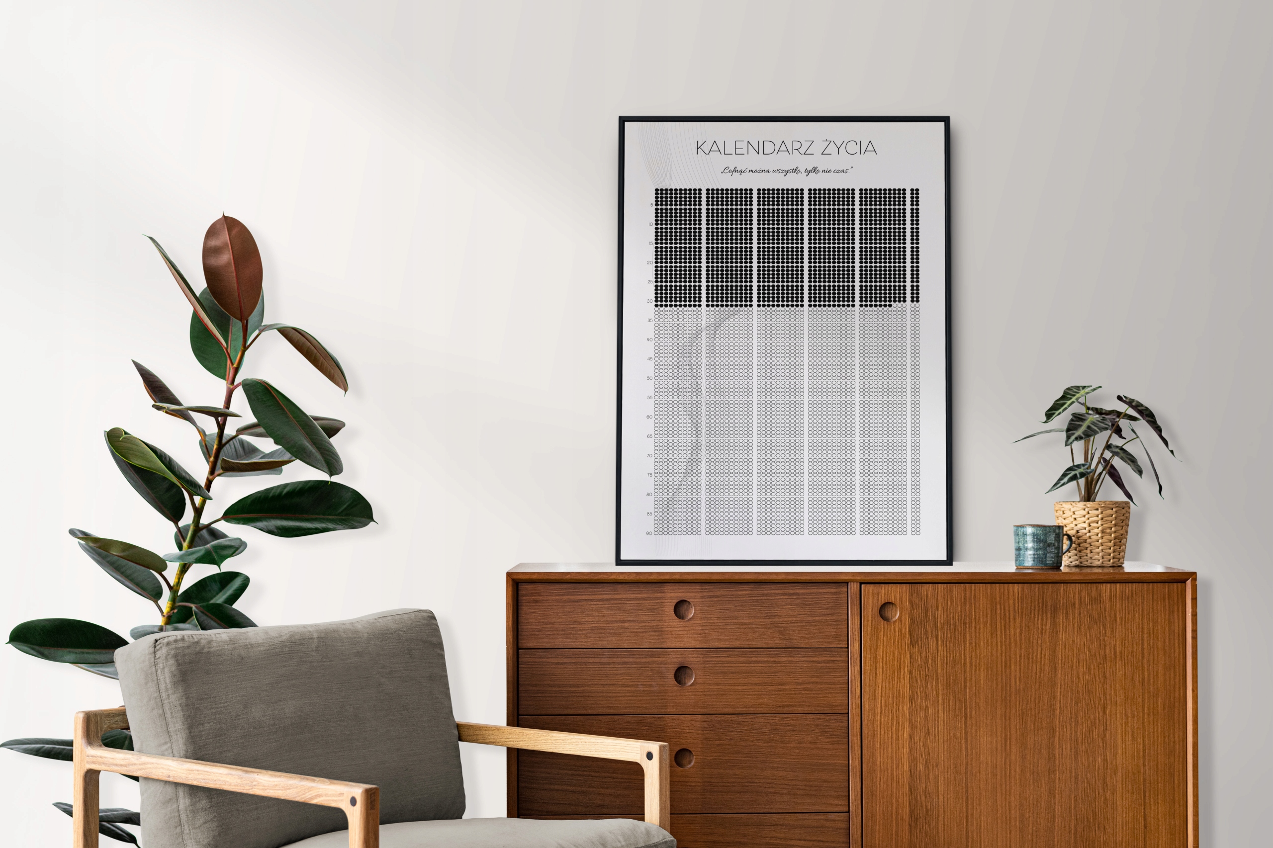 Kalendarz Życia Plakat Personalizuj Prezent 21x30 Szerokość produktu 21 cm