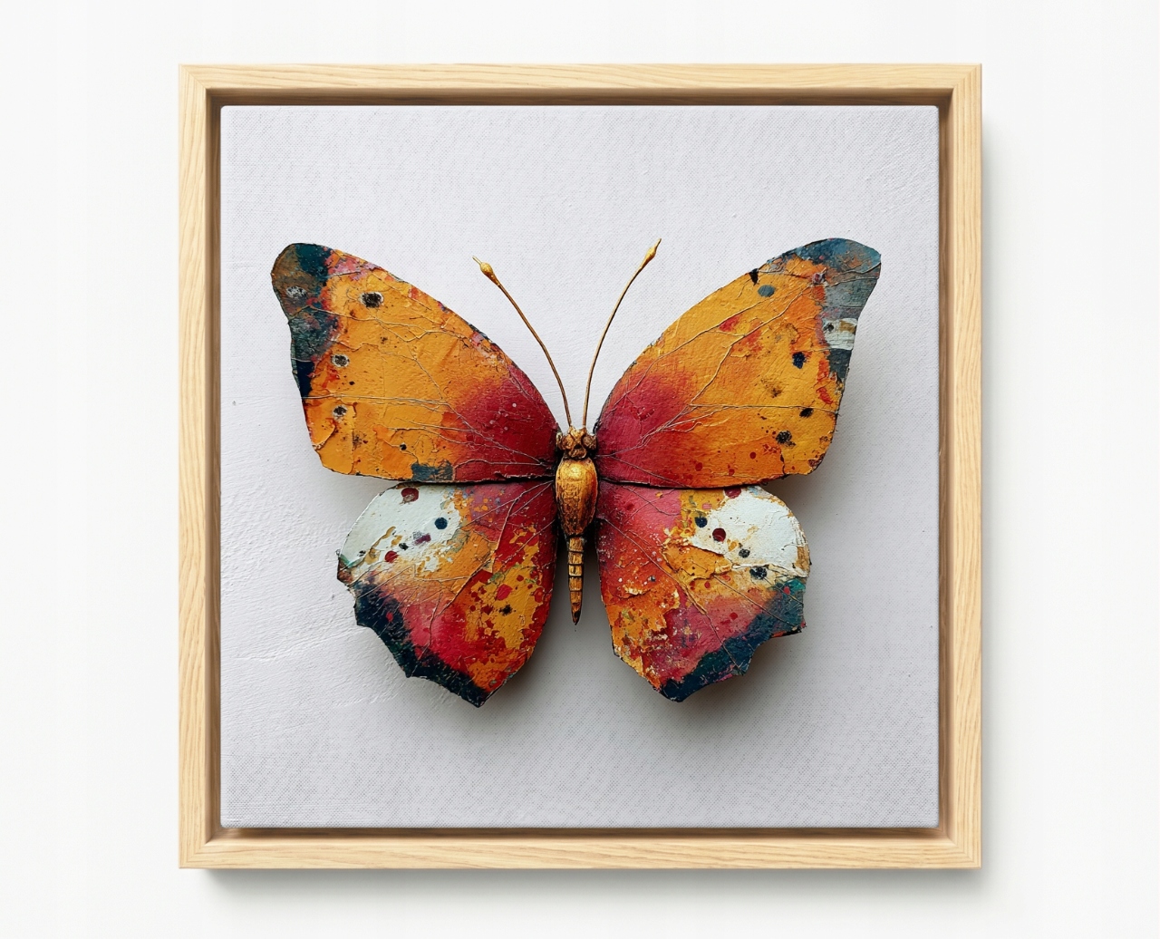 Obraz Rám Americký Box Fauna Příroda Hmyz Barevný Motýl 50x50