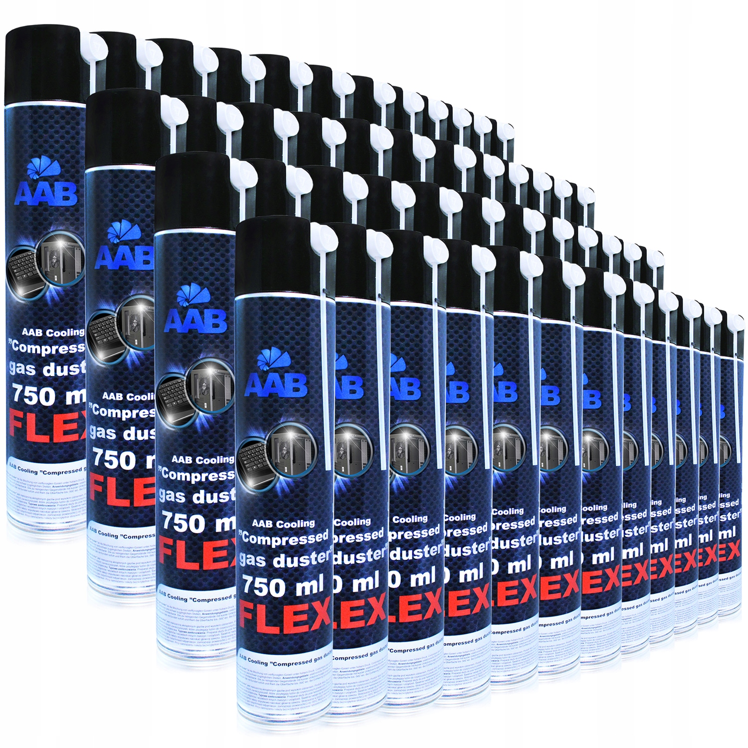 48x AABCOOLING SPRĘŻONE-POWIETRZE 750ml RURKA-60cm