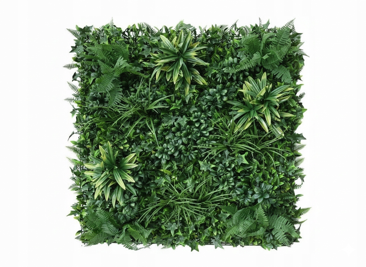 Záhrada na stene Floristické kompozície Umelé rastliny na stenu 1x1 m