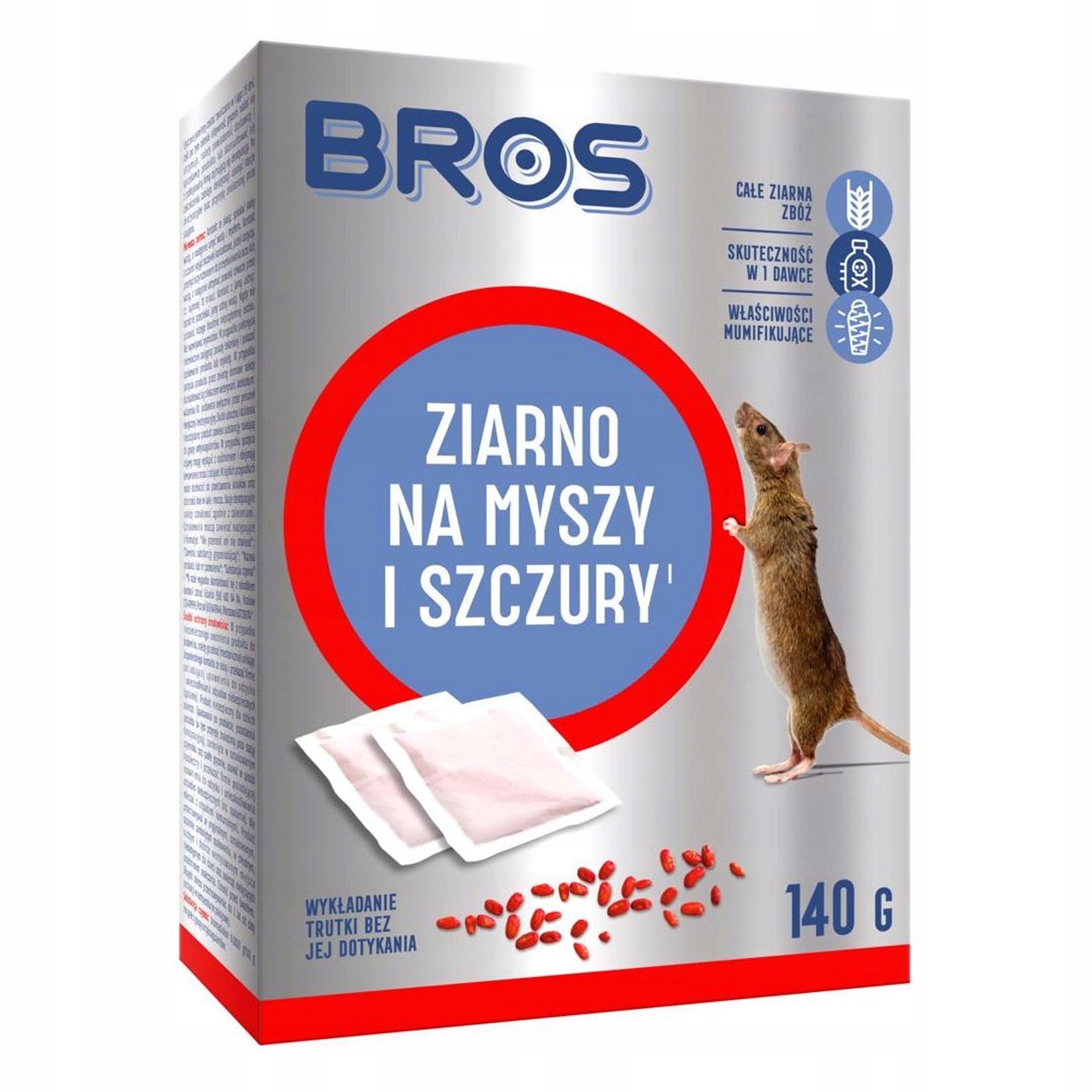 

Trutka na myszy i szczury Ziarno 140g Bros