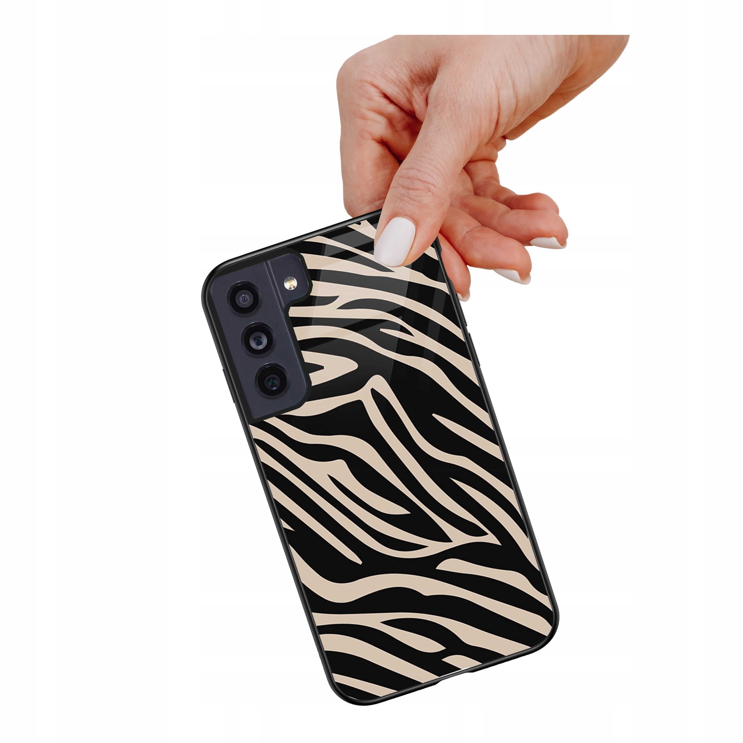 Etui szklane ceramiczne do Samsung Galaxy S23 Zebra