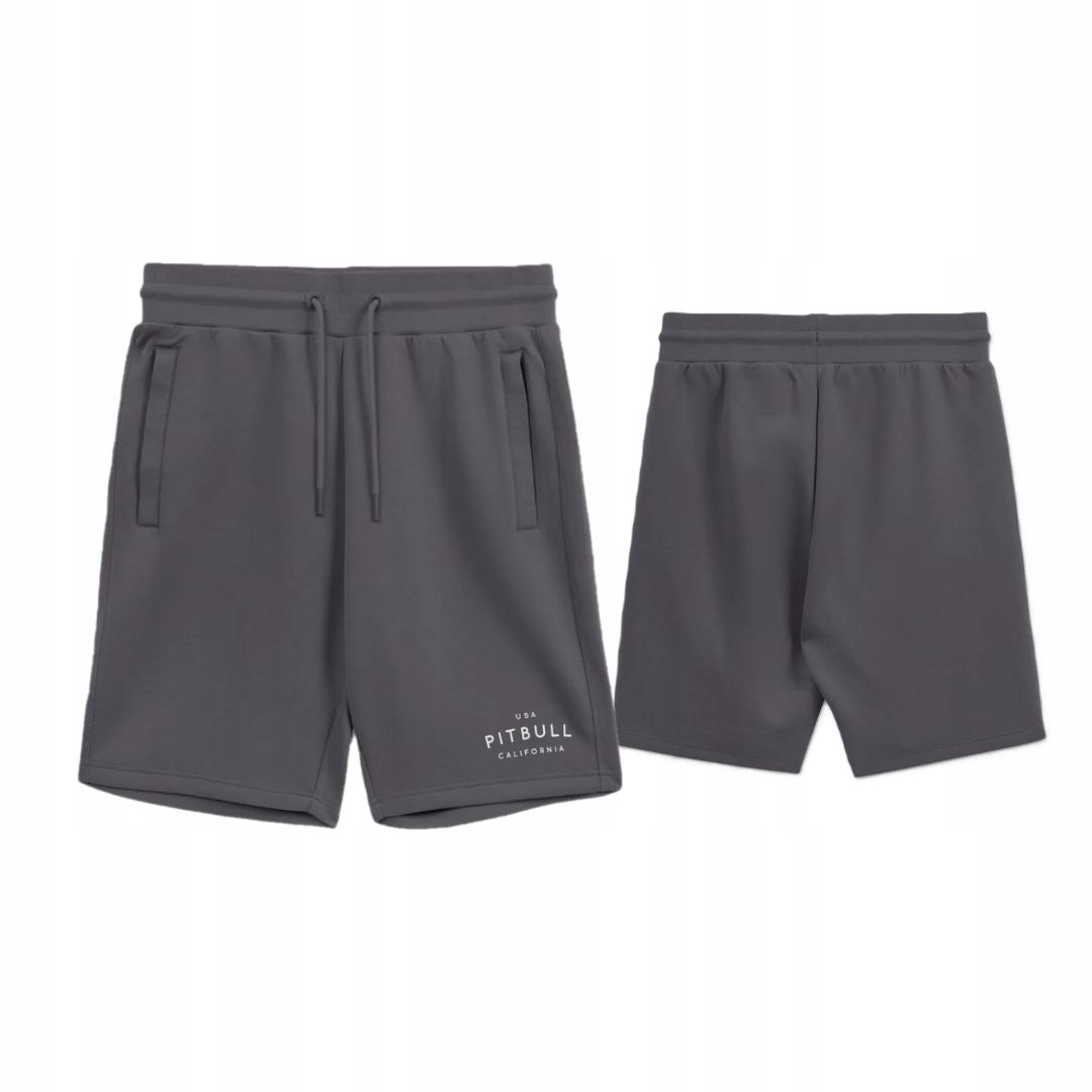 Pitbull West Coast Pánské Teplákové Kraťasy Sampson Grafitové Graphite M