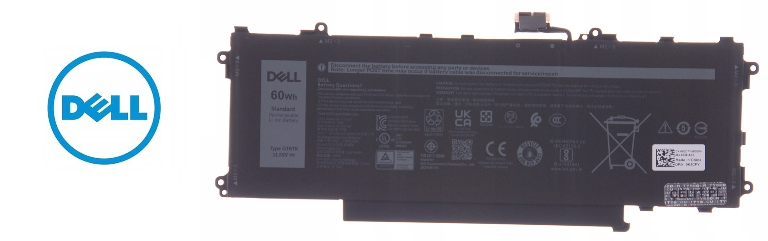 Nový Originální Akumulátor Pro Notebook Dell GT6TK Dell Latitude 9440