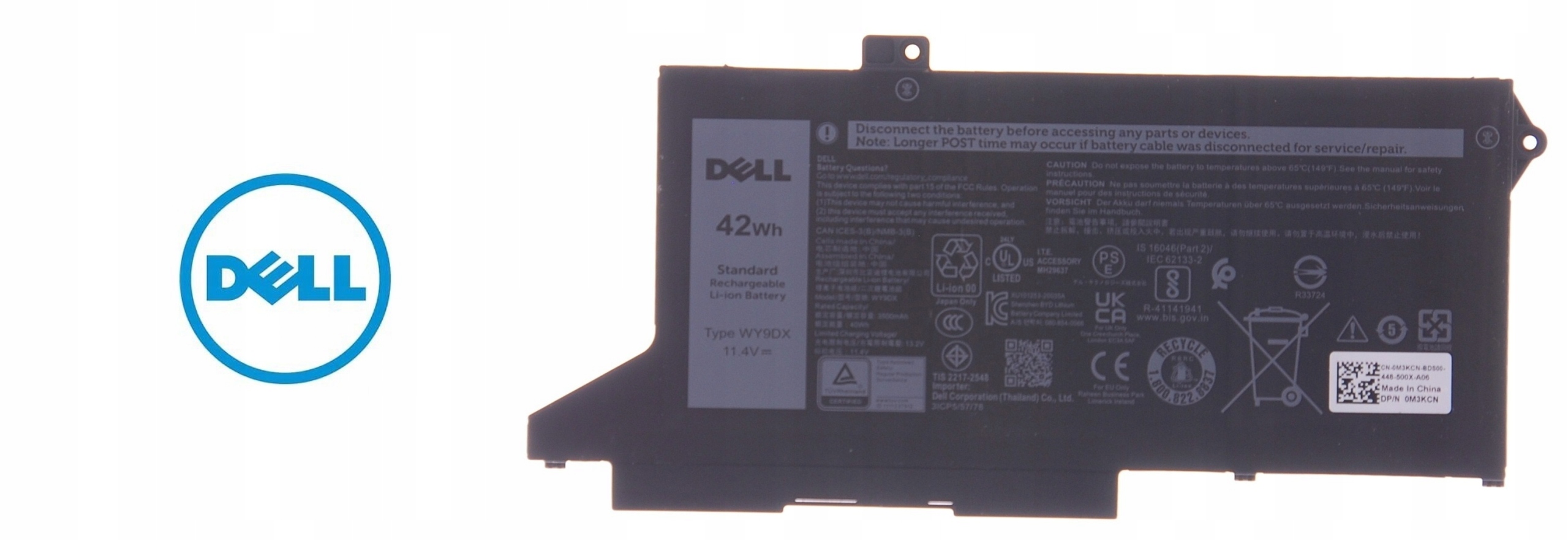 Nová Originální Baterie Dell Latitude 5520, 5420 Precision 3560 WY9DX