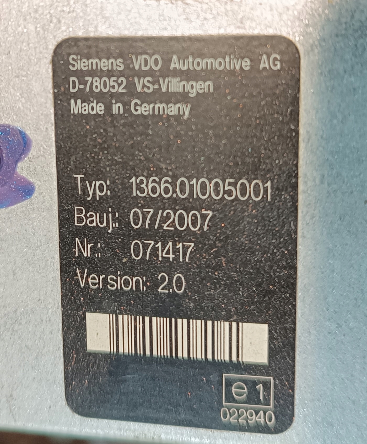 dashboard instrument panel, display LCD VDO SIEMENS 1366.01005001