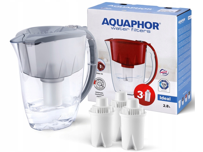 

Dzbanek filtrujący Aquaphor Ideal Szary 3 wkłady